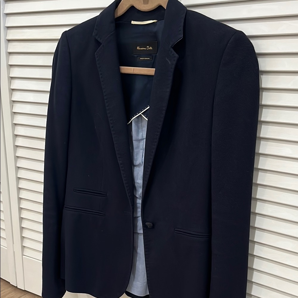 Massimo Dutti Women’s Navy Blazer Tailored Fit